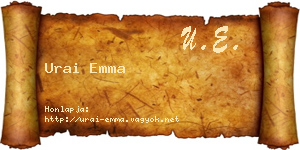 Urai Emma névjegykártya